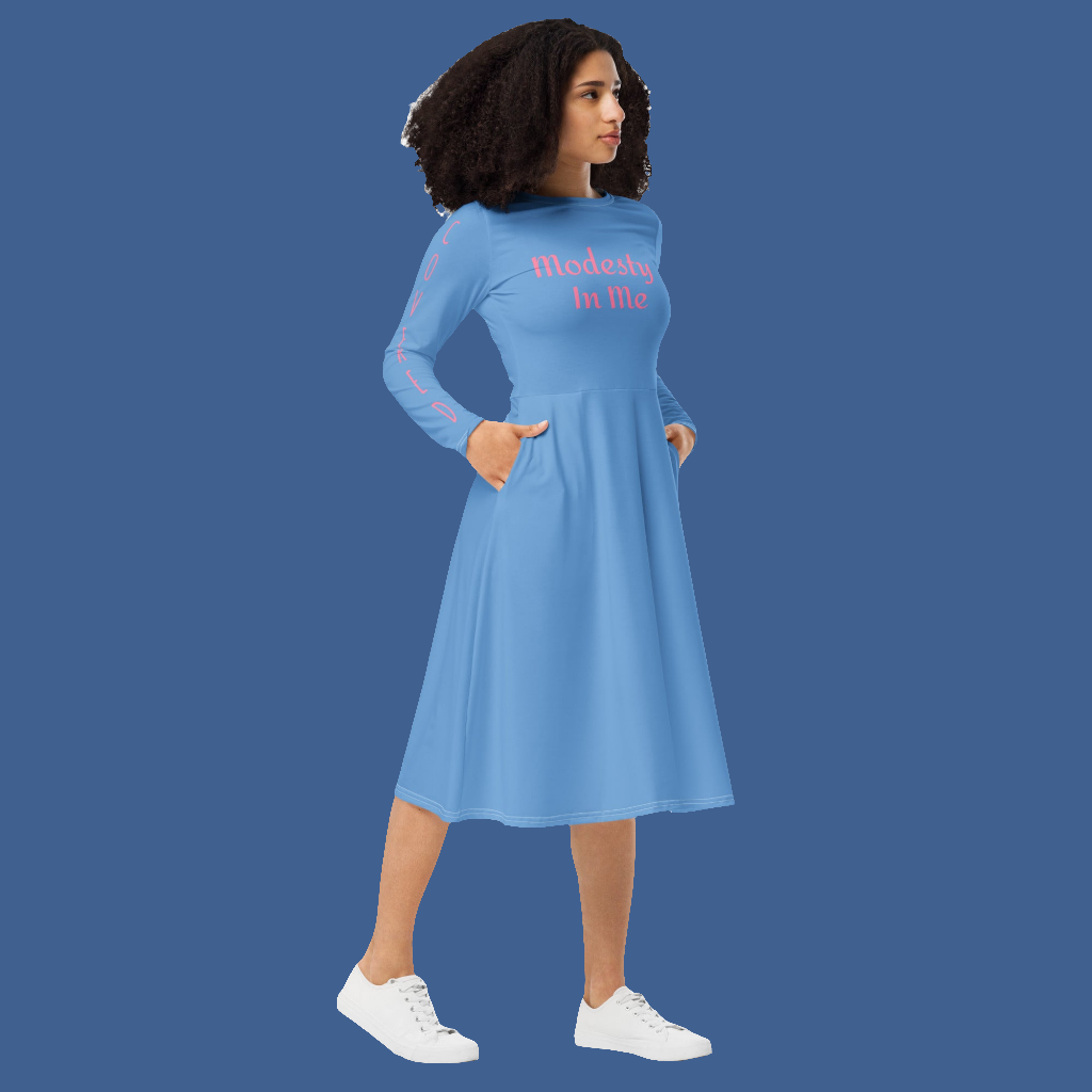 Modesty In Me Baby Blue Dress