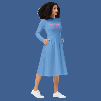 Modesty In Me Baby Blue Dress