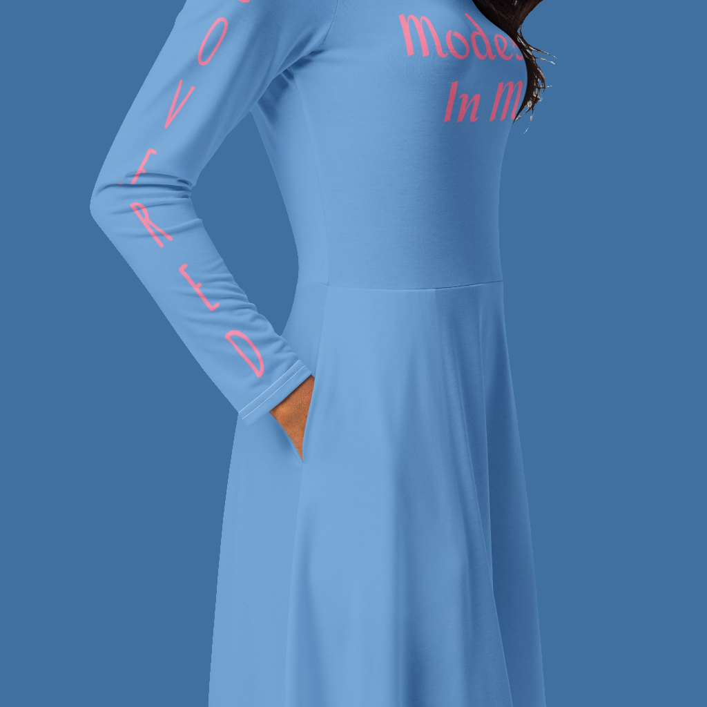 Modesty In Me Baby Blue Dress